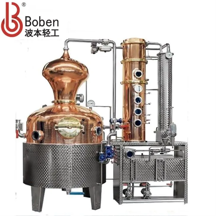 Distyllwr Alcohol Gwresogi Stêm Masnachol 1200L